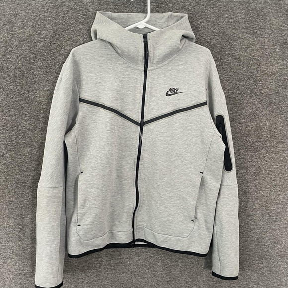 Nike Other - Nike Tech Fleece Hoodie Mens Medium Gray Full Zip Windrunner Sweatshirt CU4489